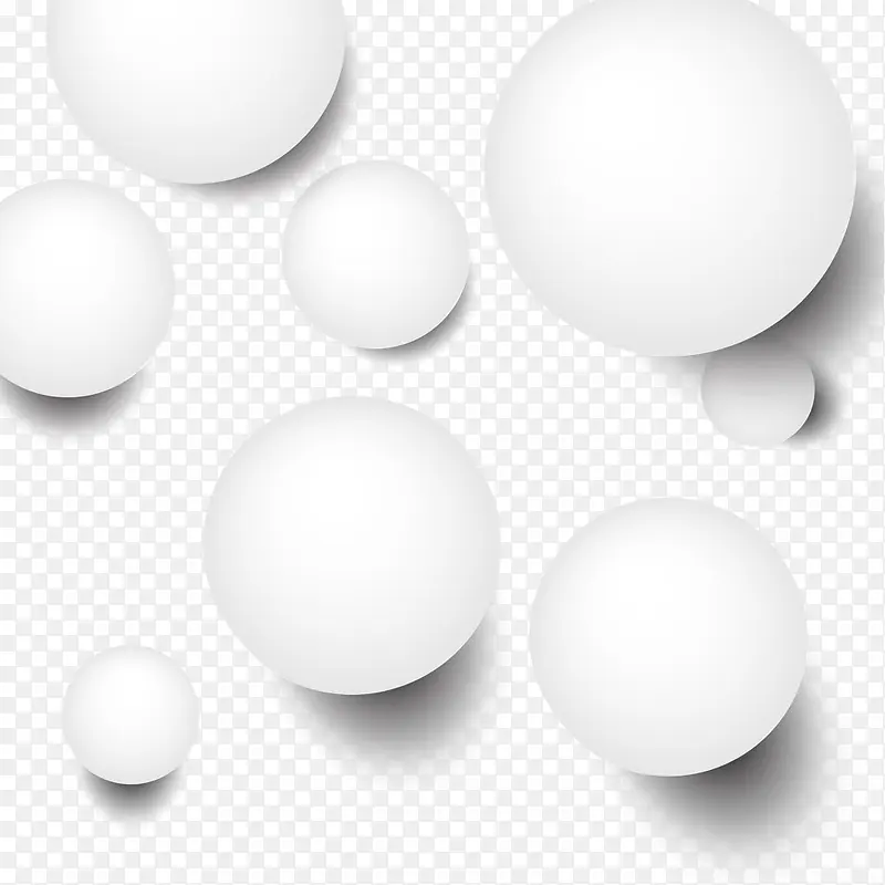白色立体圆球