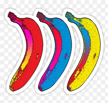 彩色香蕉贴纸