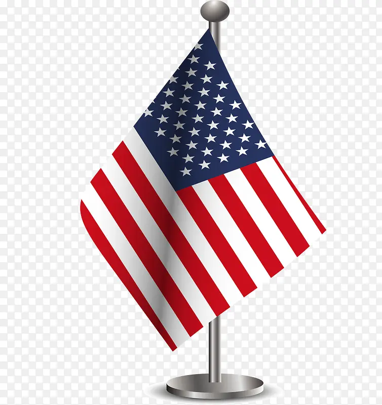 飘落的彩色美国国旗