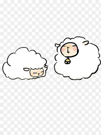 两只昏昏欲睡的羊