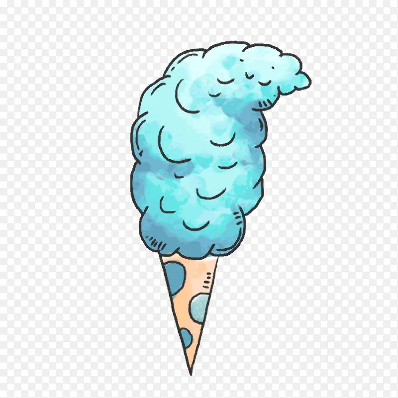 蓝色夏季雪糕矢量图