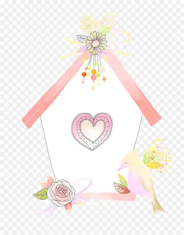 粉色的小鸟房子