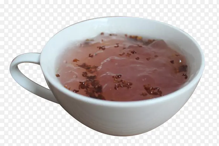 白茶杯里的藕粉图片素材
