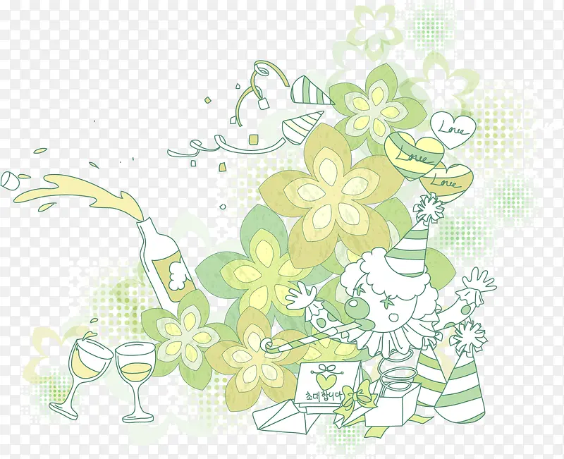 艺术花卉插画