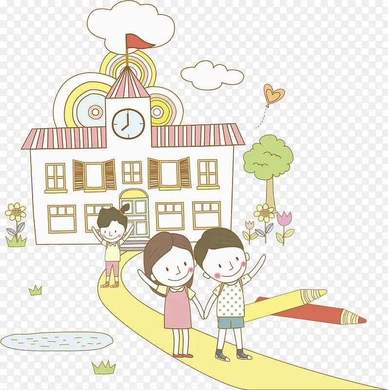 学校校园PNG图片素材下载_图片编号qkrljlny-免抠素材网
