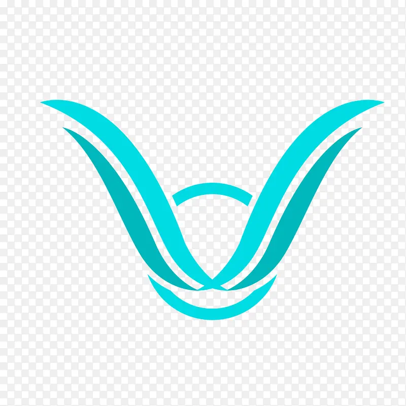 蓝色翅膀logo标签