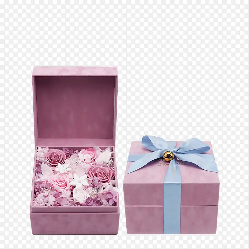 粉色可爱的鲜花盒