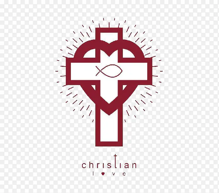 爱心十字架