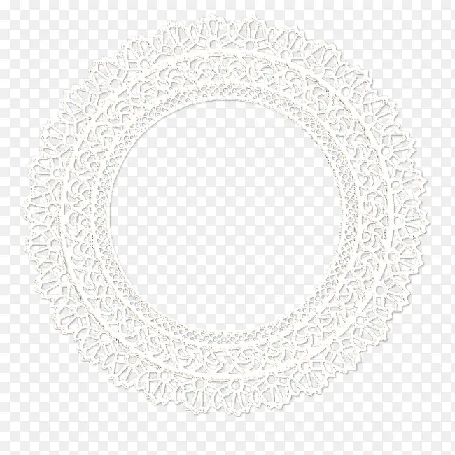 白色圆环网纱蕾丝