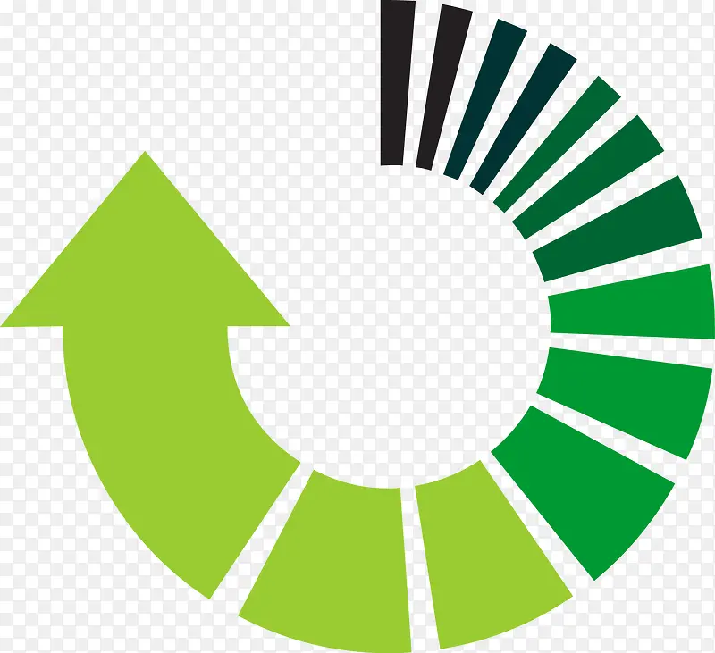 矢量绿色循环图标