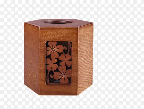 弘艺堂木质圆筒纸巾盒