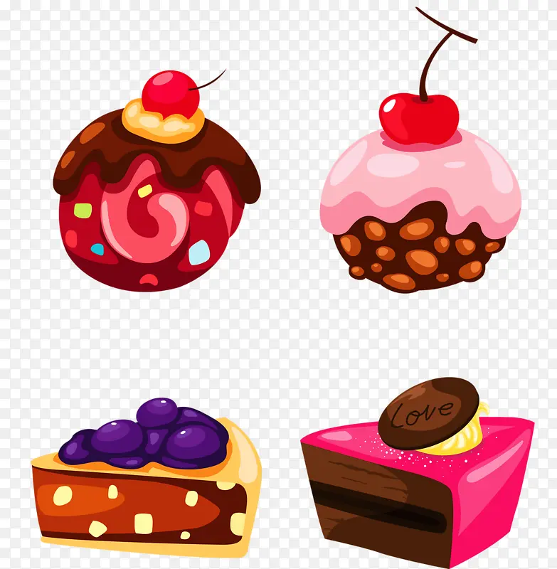 水果巧克力彩色蛋糕