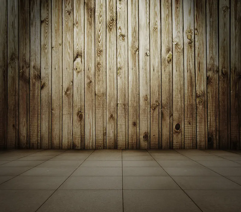 木板背景与地板砖