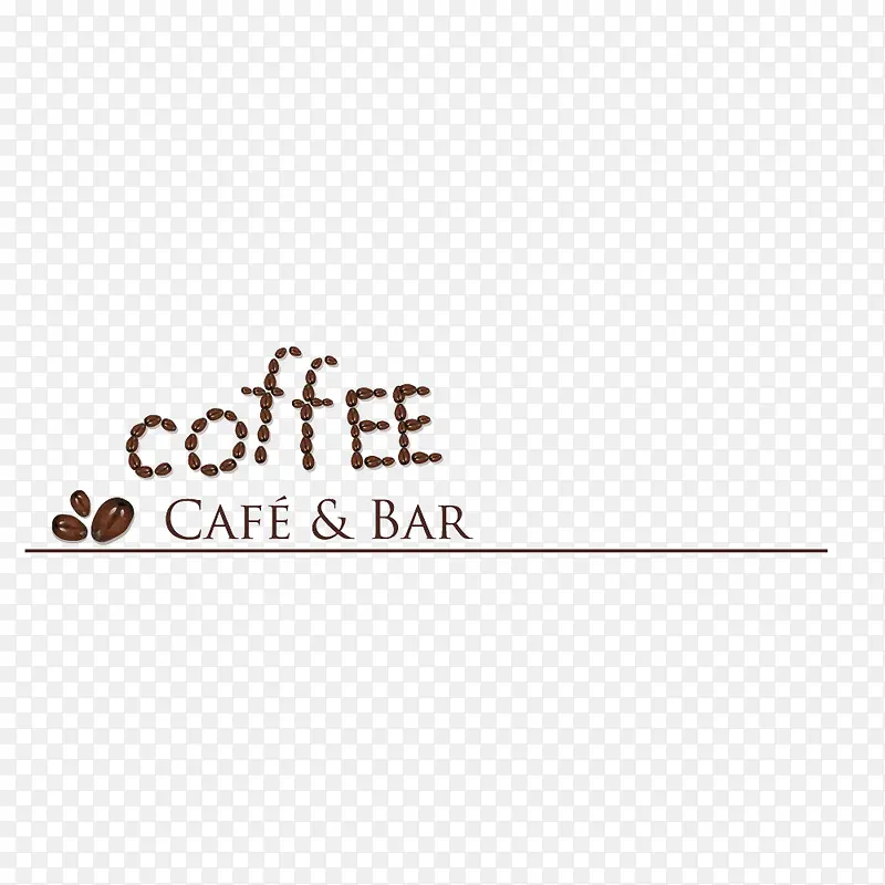 咖啡豆组成字体coffee