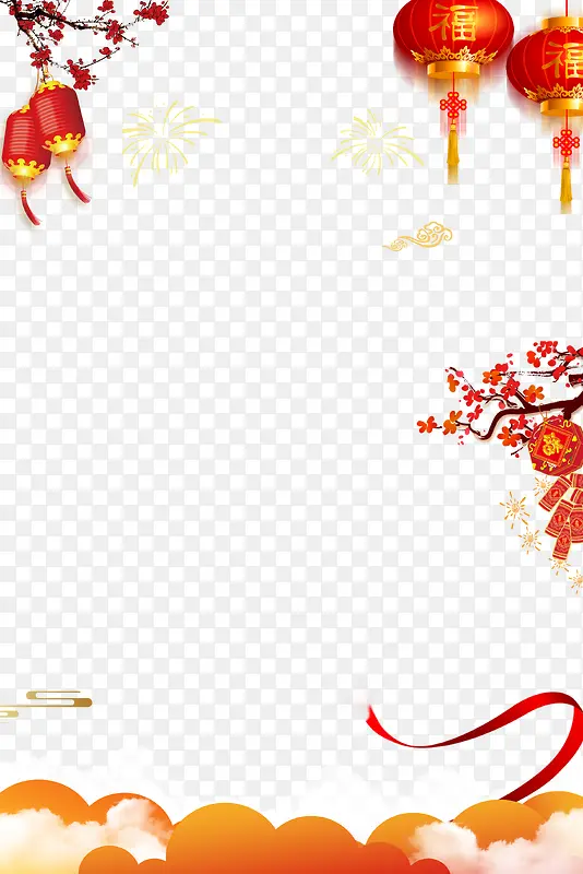 春节网页背景设计psd分层图