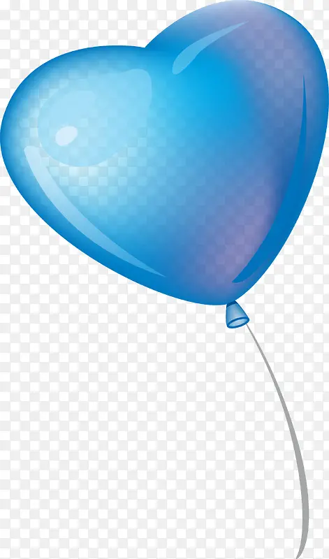 蓝色情人节爱心气球