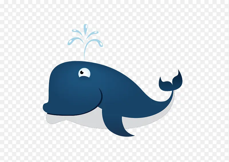 卡通海洋蓝鲸