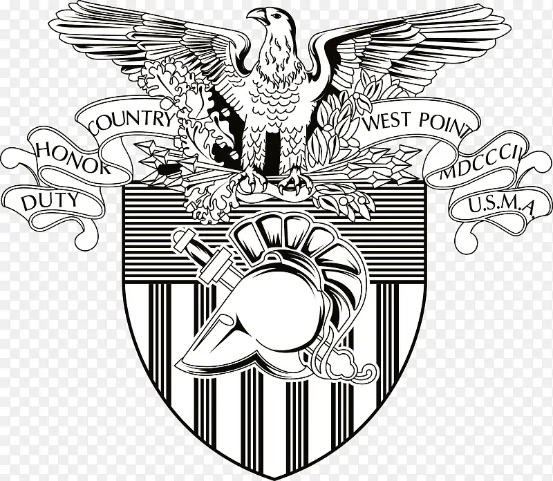 美国西点军校logo