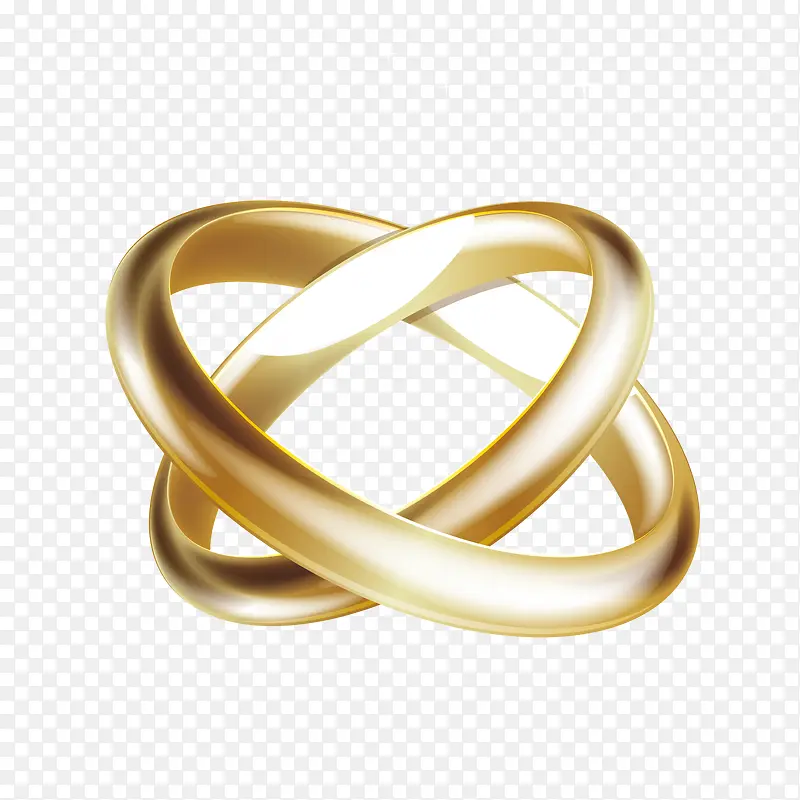 矢量金色结婚戒指