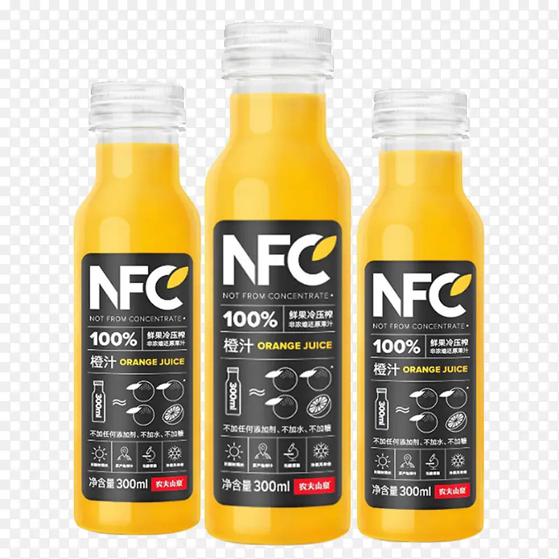 农夫山泉nfc橙汁三瓶组合