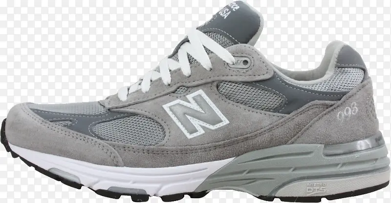 N标志灰色运动鞋