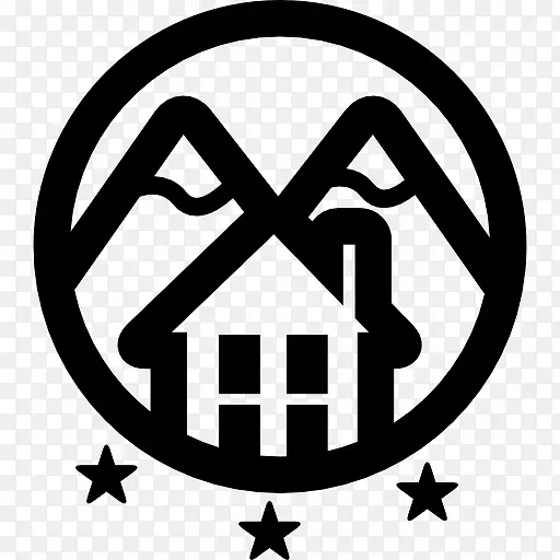 农村酒店山标志三星的图标