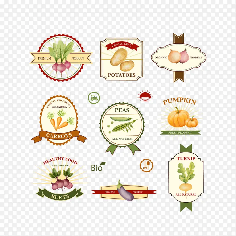 胡萝卜蔬菜标签