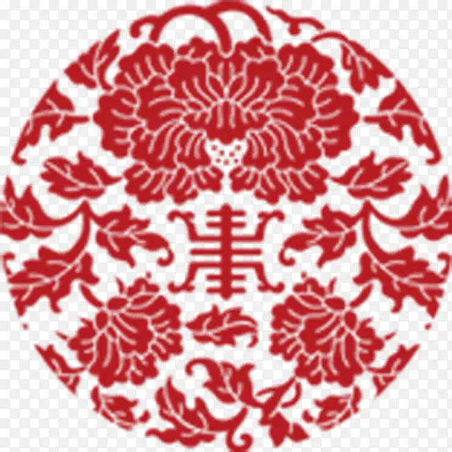 中国古风圆形环纹装饰