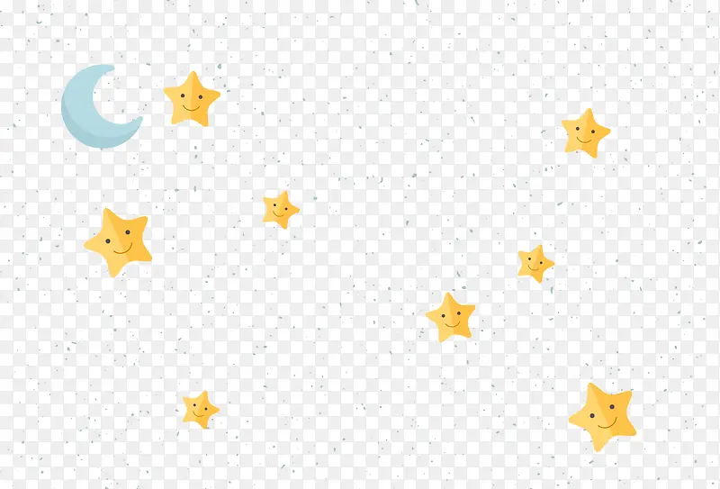 卡通星星月亮矢量图