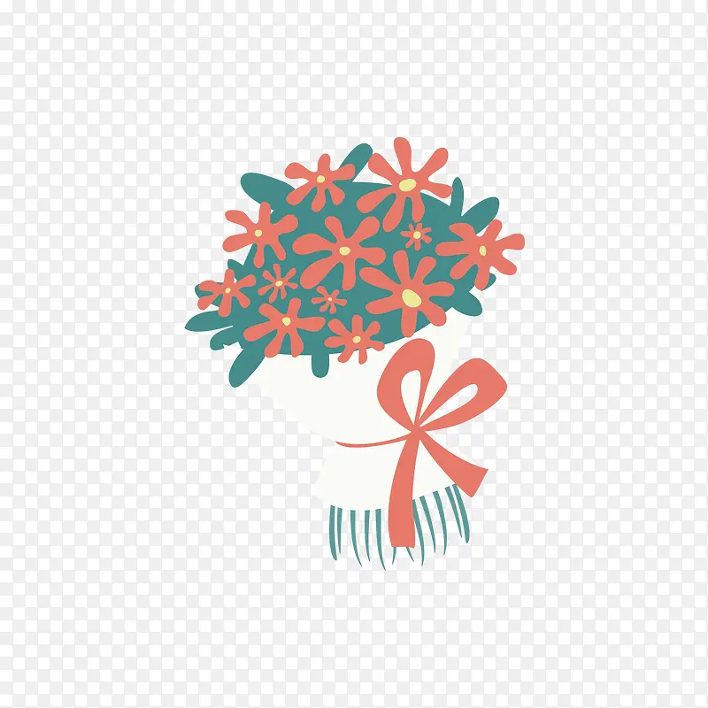 一束红绿色鲜花