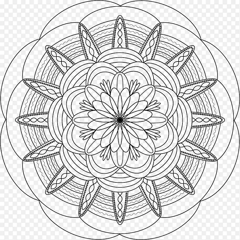 梦幻花朵曼陀罗