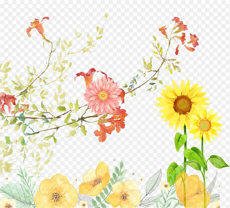 免抠花卉装饰图案