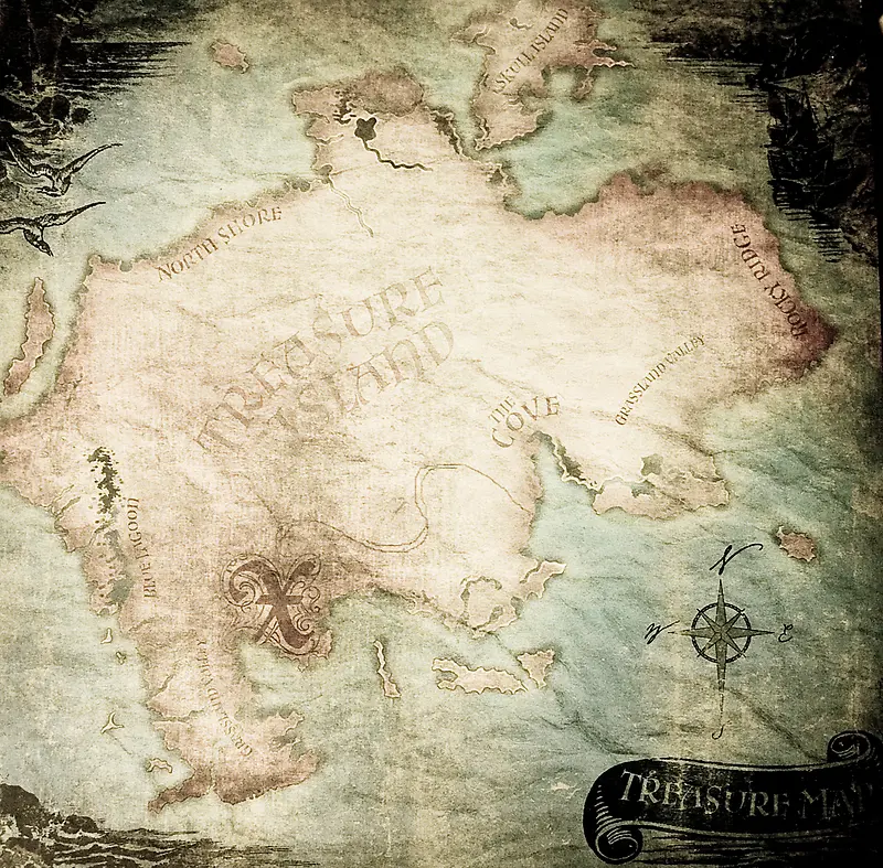 复古航海图背景