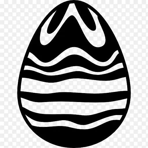 复活节彩蛋设计的不规则的线条图标