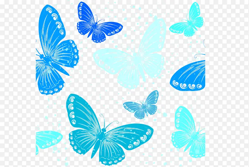 蓝色蝴蝶背景