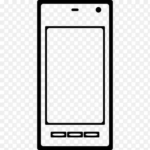 手机外形有三个矩形按钮图标