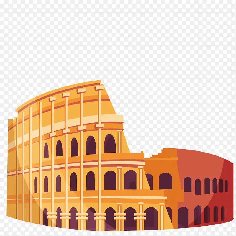 矢量模型罗马建筑