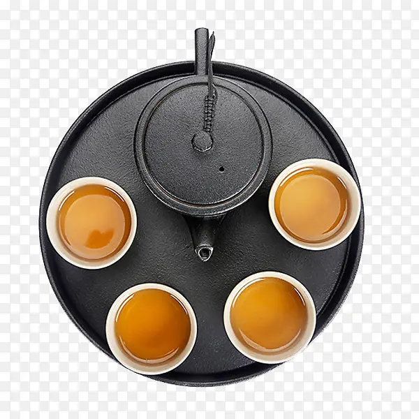 黑陶茶具里的茶水