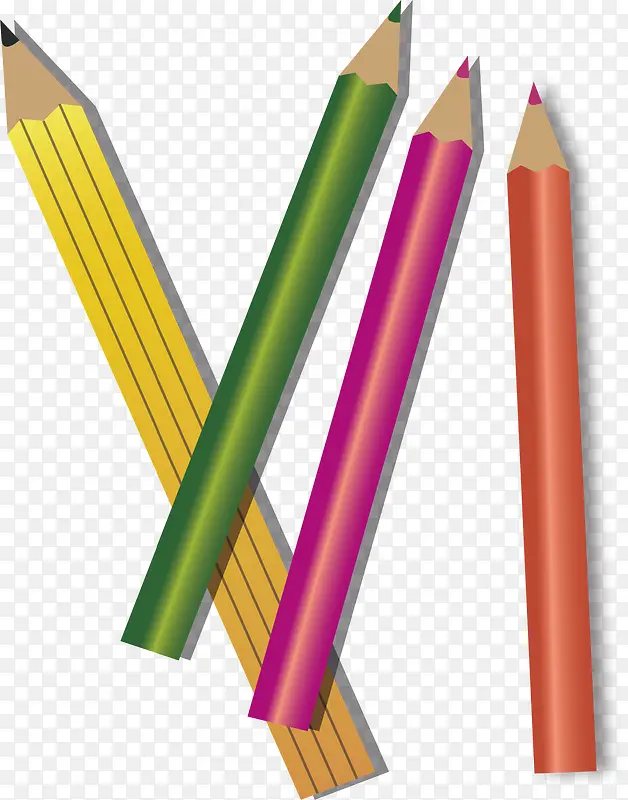 四根彩色铅笔