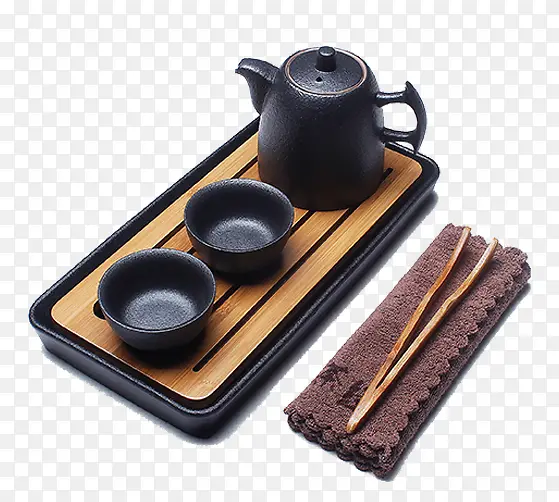 家庭品茶茶具黑陶