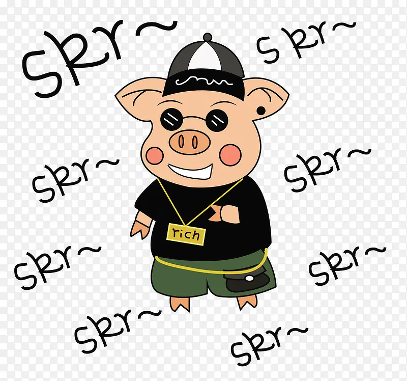 2019猪年可爱卡通猪