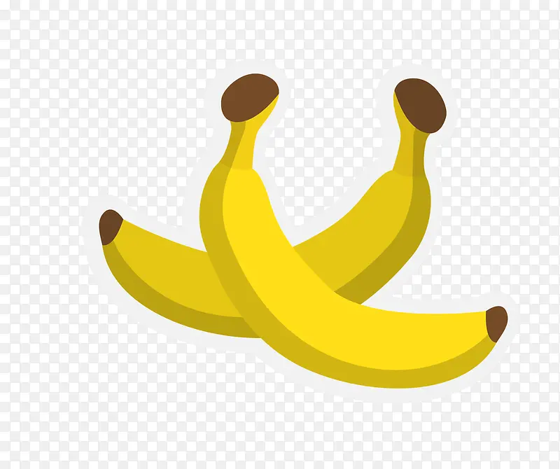 矢量卡通扁平化水果香蕉png