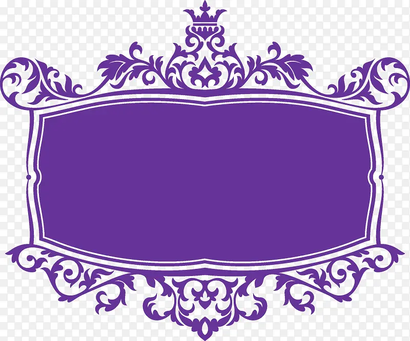 紫色欧式花纹婚礼logo图片
