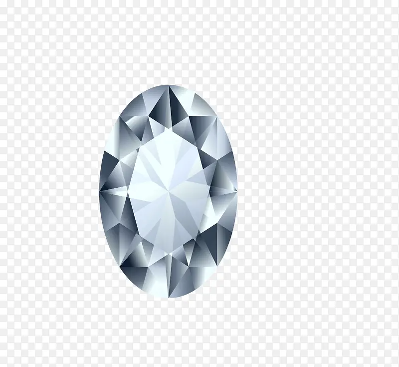 椭圆钻石设计矢量图