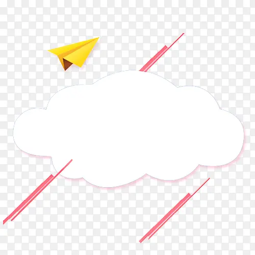 扁平云朵云彩飞机元素