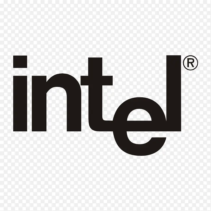 黑色intel电脑logo标志