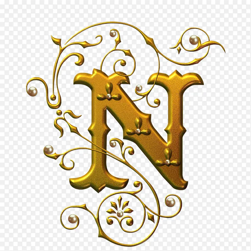 金色字母N