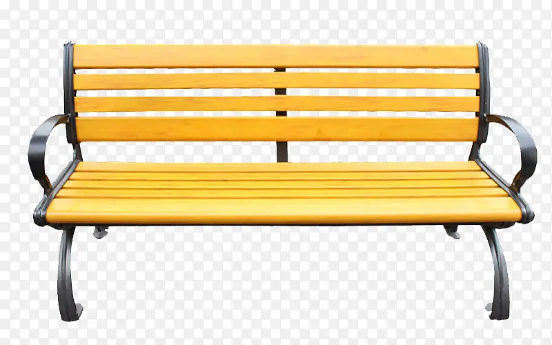 黄色公园椅