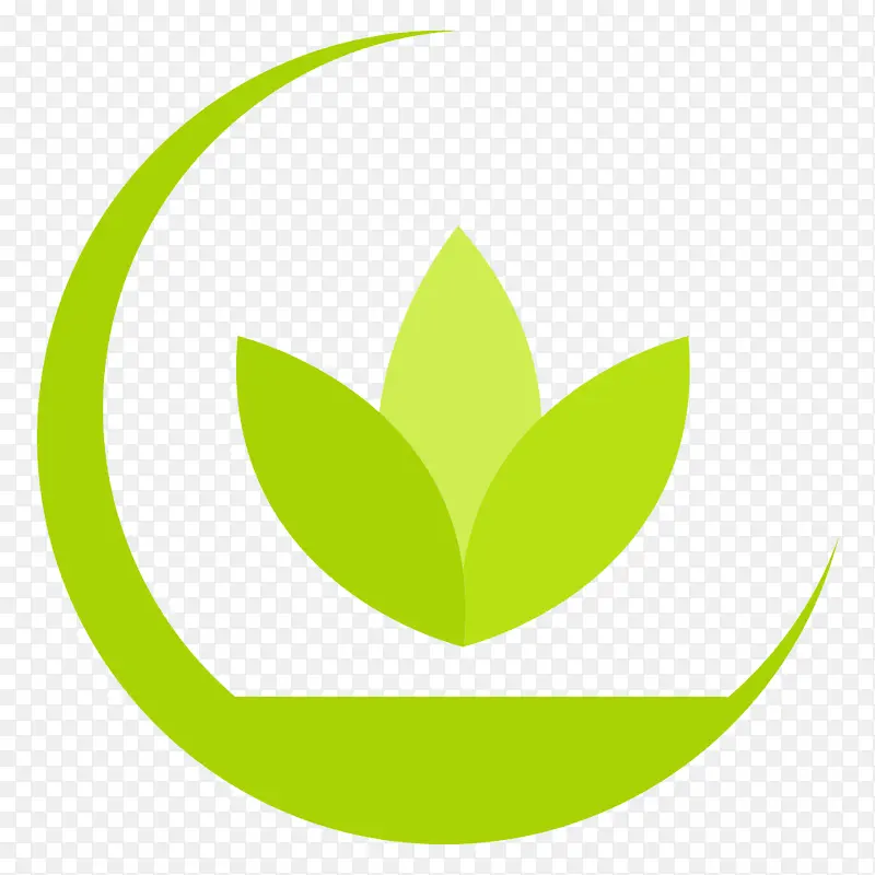 logo抽象花草保护环境