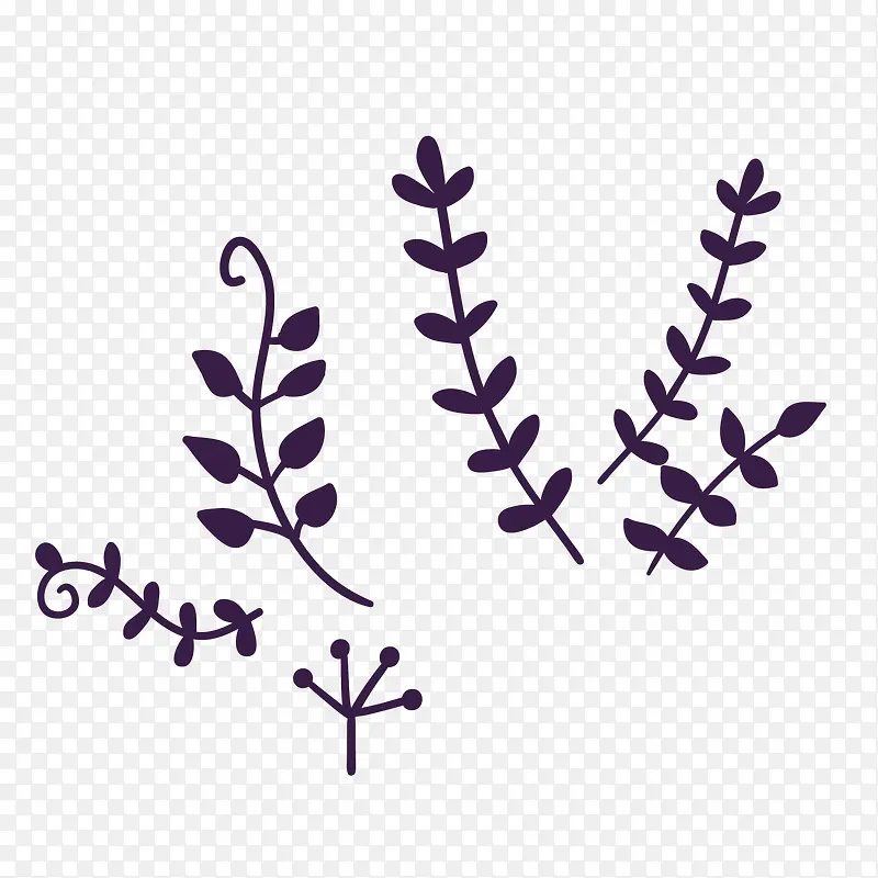 矢量手绘花卉